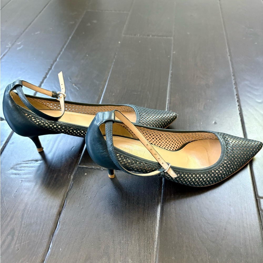 J Crew Green Leather Women's Heels